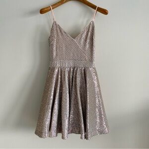 Bebe NWT Gorgeous, Sparkle Fit & Flare Dress Size 4